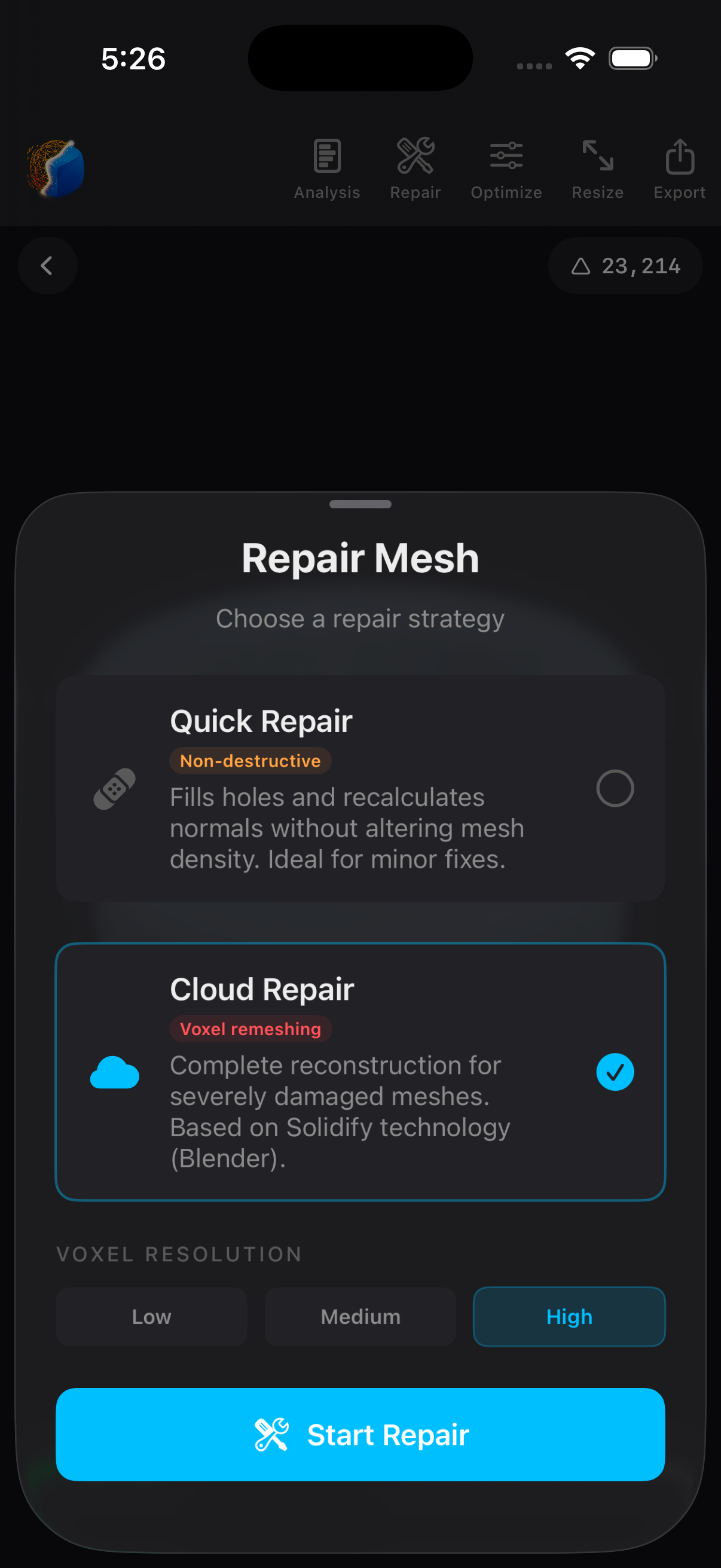 SolidMesh screenshot 2